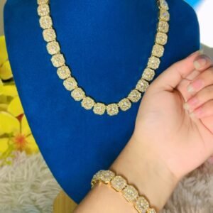 Hip Hop Chain & Bracelet Golden