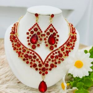 Royal Charm necklace Set ( Red)